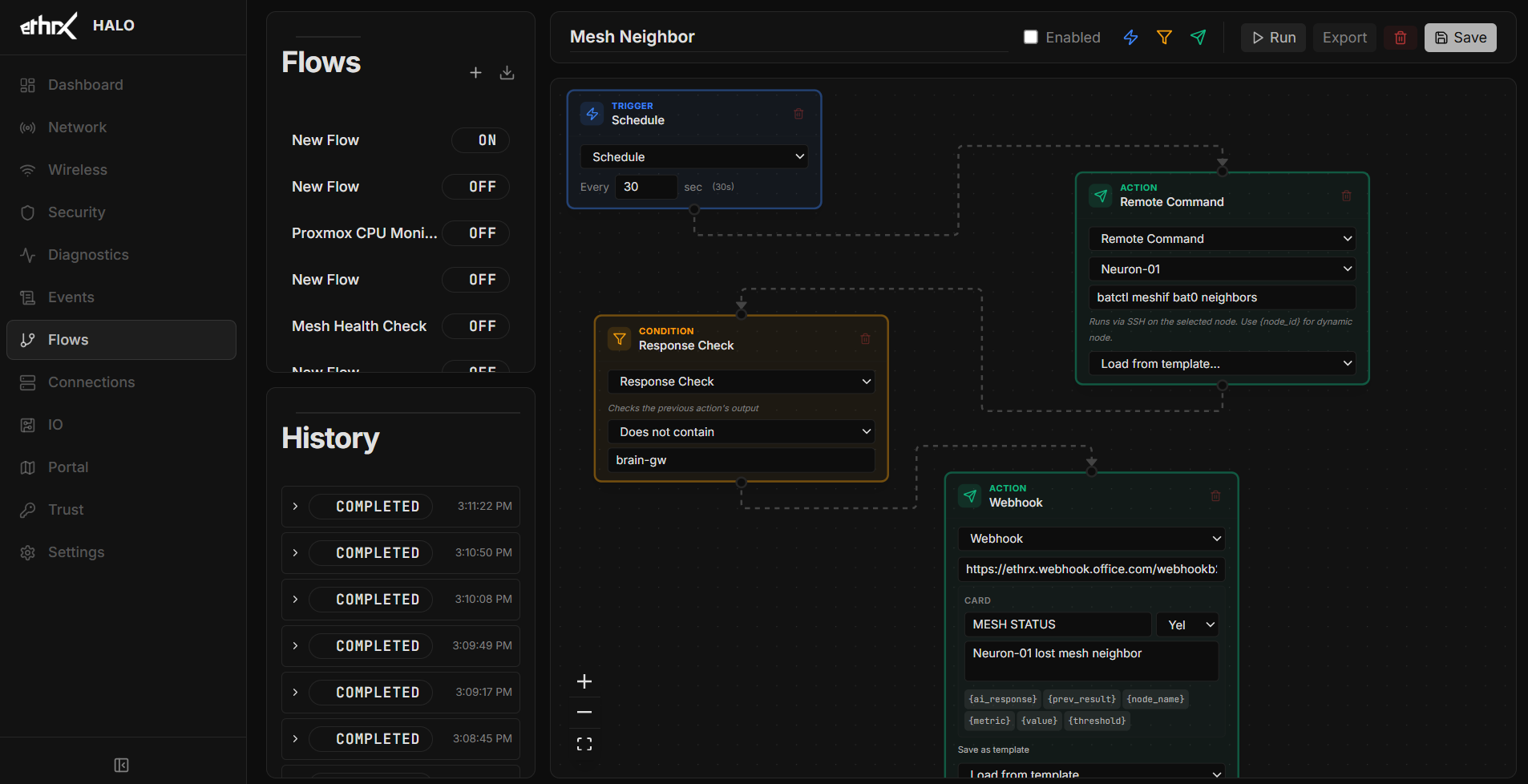 HALO platform interface — screen 6 of 7