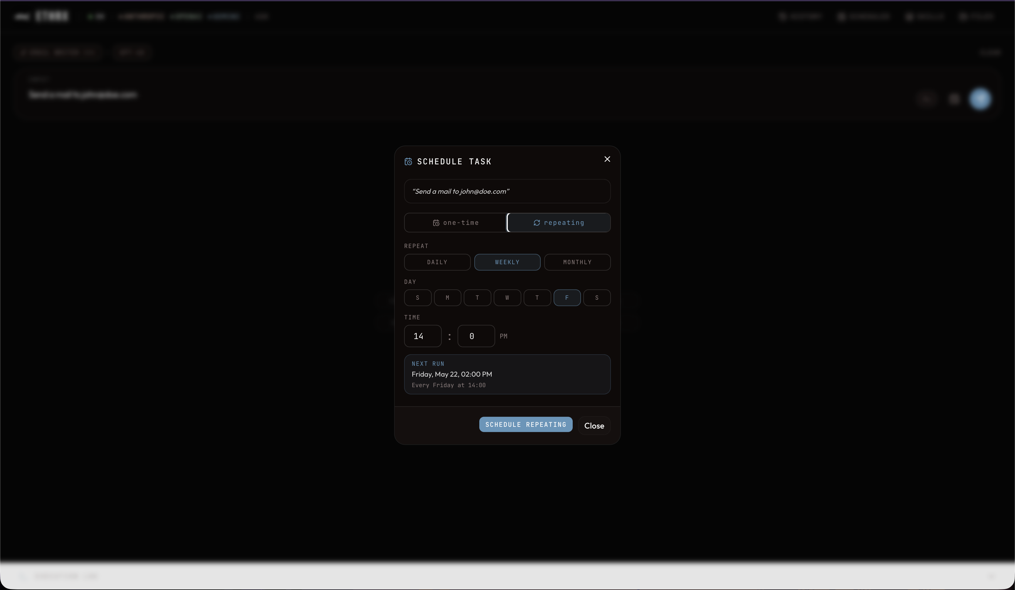 ETHRX Operator's Console interface — screen 2 of 5